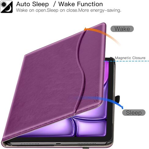 حافظات Ztotop لجهاز iPad Air 13 بوصة 2024 (M2) / حافظة iPad Pro 12.9 بوصة الجيل الثالث 2018، غطاء جلدي فاخر (يدعم شحن قلم iPad)، خاصية النوم/الاستيقاظ التلقائي لجهاز iPad Air 13 بوصة 2024 - أسود in Kuwait