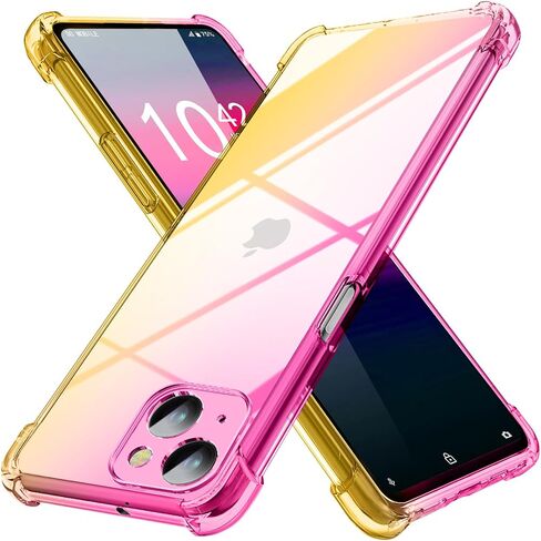 case for iPhone 15 Plus[Gradient] Clear Soft TPU Non-Slip Non-Yellowing Soft Edge Cover for iPhone 15 Plus case [Black/Gold],MDM-HCJB-61-05 in Saudi Arabia