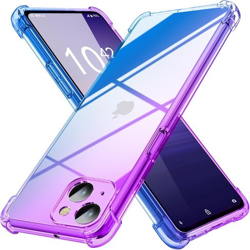 case for iPhone 15 Plus[Gradient] Clear Soft TPU Non-Slip Non-Yellowing Soft Edge Cover for iPhone 15 Plus case [Black/Gold],MDM-HCJB-61-05 in Saudi Arabia