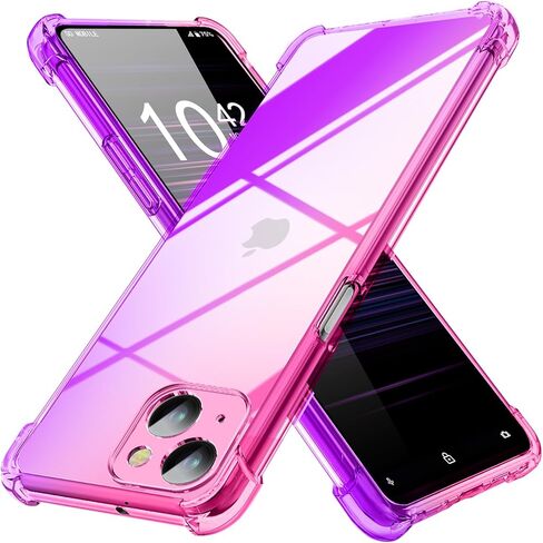 جراب لهاتف iPhone 15 Plus [متدرج] غطاء ناعم شفاف من مادة TPU غير قابل للانزلاق وغير أصفر اللون لهاتف iPhone 15 Plus [أزرق/وردي]، MDM-HCJB-61-06 in Kuwait