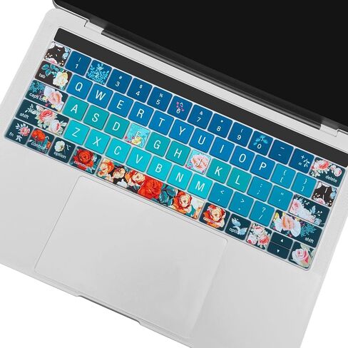 Keyboard Cover for 2016-2019 MacBook Pro 13 and 15 Inch with Touch Bar (Model: A2159, A1989, A1990, A1706, A1707), Cute Silicone Keyboard Skin Protector,Cute Cat in Saudi Arabia