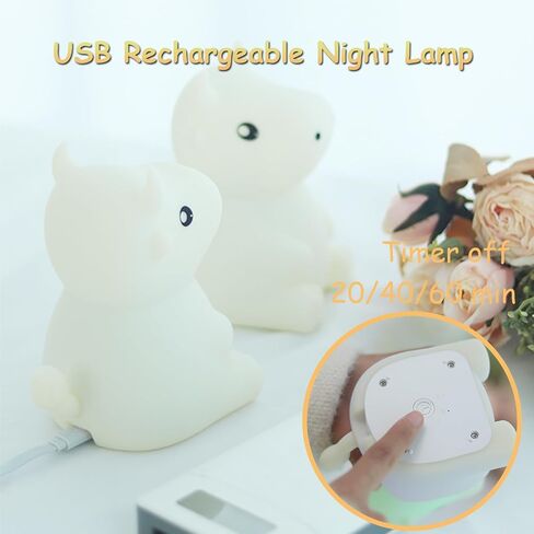 Night Light for Kids Bunny Lamp,Cute Night Light for Girls,Rechargeable Baby Nursery Night Light Toddler Nightlight for Bedroom, Cute Gifts Animal Bunny Kids Lamp Kawaii Room Decor in Kuwait