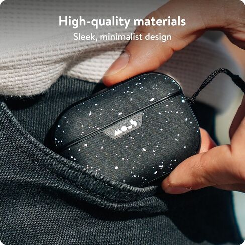 Mous – Airpods Pro 1 and 2 Case Cover with Keychain - Wireless Charging Compatible AirPods Pro Case for 2nd Generation/1st Generation AirPods (2022/2019) - Aramid Carbon Fibre in Saudi Arabia