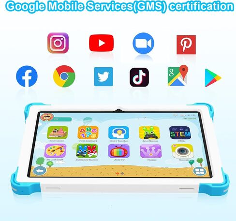 10 inch Kids Tablet Android 14 Tablet for Kids with Case, Octa-Core 10GB+64GB, iWawa Installed, Parental Control, WiFi, Bth 5.2, Dual Camera, 5000mAh Childrens Tablet for Toddler Gift(Blue) in Saudi Arabia