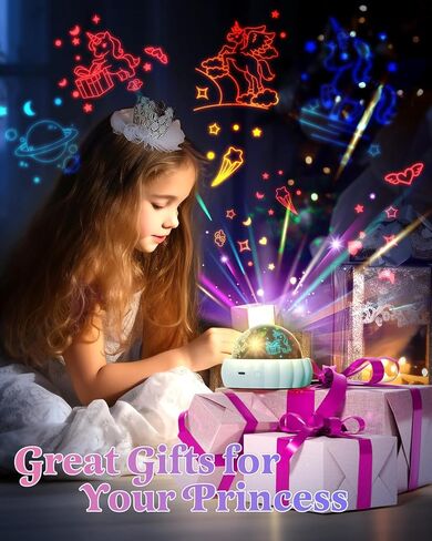 ضوء ليلي لجهاز عرض النجوم للأطفال، ألعاب للأولاد والبنات من عمر 3-8 سنوات، 3 سمات عرض و7 أوضاع إضاءة تدور 360 درجة، ضوء ليلي للأطفال، ضوء نجمة المجرة لديكور غرفة السقف in Kuwait