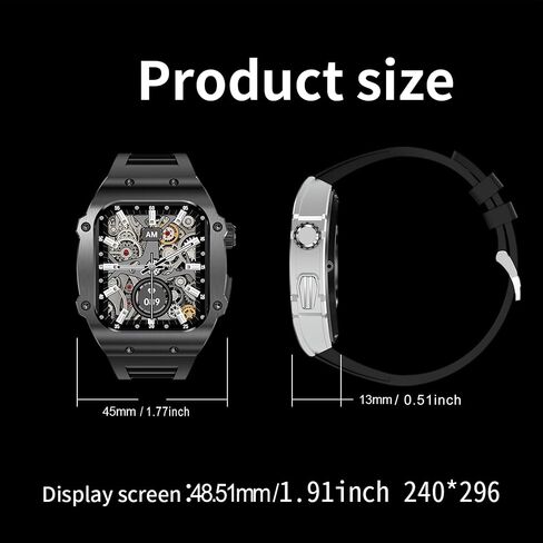 Smart Watch (Dial/Call) Outdoor Sports Watch for Men Waterproof Smartwatches 1.91 Super Large HD Touch Screen Heart Rate and Sleep Monitor Bluetooth Call for iOS Android Phone，55 Orange in Saudi Arabia