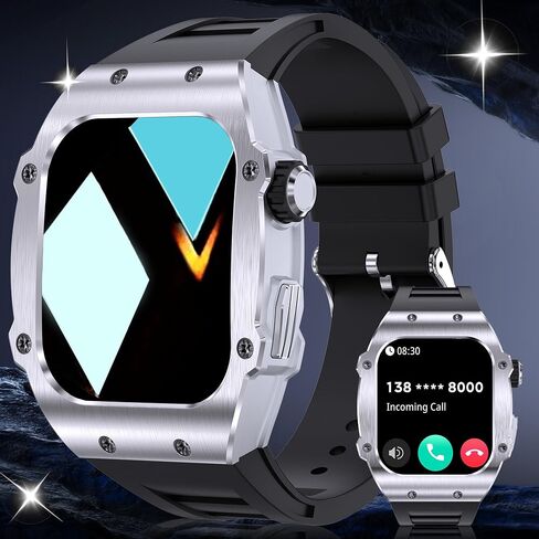 Smart Watch (Dial/Call) Outdoor Sports Watch for Men Waterproof Smartwatches 1.91 Super Large HD Touch Screen Heart Rate and Sleep Monitor Bluetooth Call for iOS Android Phone，55 Orange in Saudi Arabia