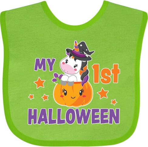 inktastic My 1st Halloween with Unicorn Witch Baby Bib in Saudi Arabia