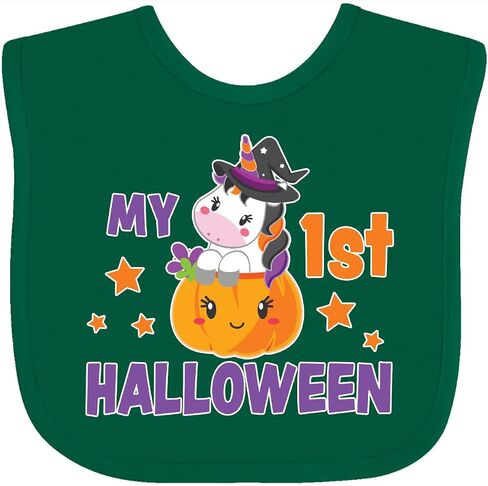 inktastic My 1st Halloween with Unicorn Witch Baby Bib in Saudi Arabia