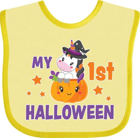inktastic My 1st Halloween with Unicorn Witch Baby Bib in Saudi Arabia