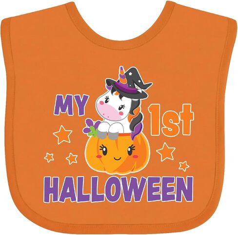 inktastic My 1st Halloween with Unicorn Witch Baby Bib in Saudi Arabia