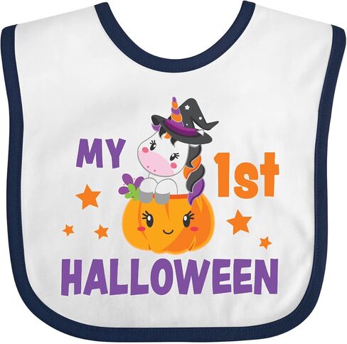 inktastic My 1st Halloween with Unicorn Witch Baby Bib in Saudi Arabia