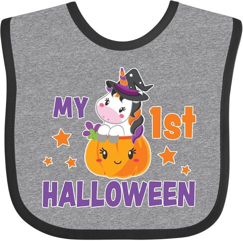 inktastic My 1st Halloween with Unicorn Witch Baby Bib in Saudi Arabia