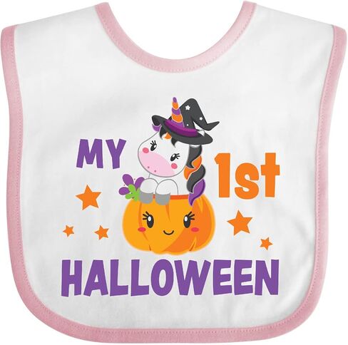 inktastic My 1st Halloween with Unicorn Witch Baby Bib in Saudi Arabia