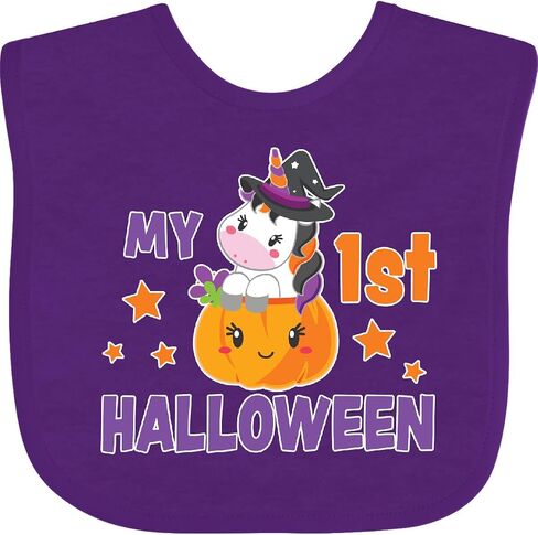 inktastic My 1st Halloween with Unicorn Witch Baby Bib in Saudi Arabia