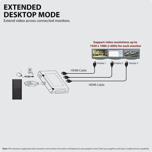 Tripp Lite 2-Port DisplayPort to HDMI Multi-Stream Transport (MST) Hub, DP 1.2 to HDMI, 3840x2160 4K x 2K @ 24/30Hz (B156-002-HD-V2) in Saudi Arabia