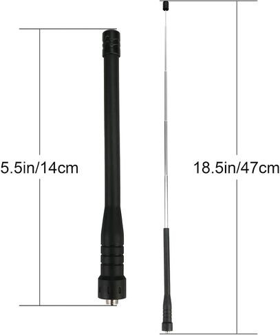 هوائي Retevis Walkie Talkie قابل للسحب، SMA-F UHF VHF 144/430 ميجا هرتز هوائي ثنائي النطاق، لـ Aliunce HD1 HD2 Retevis RA79 RT29 RT86 RM21، متوافق مع راديو BaoFeng UV-5R BF-888S Arcshell GMRS (حزمة واحدة) in Saudi Arabia