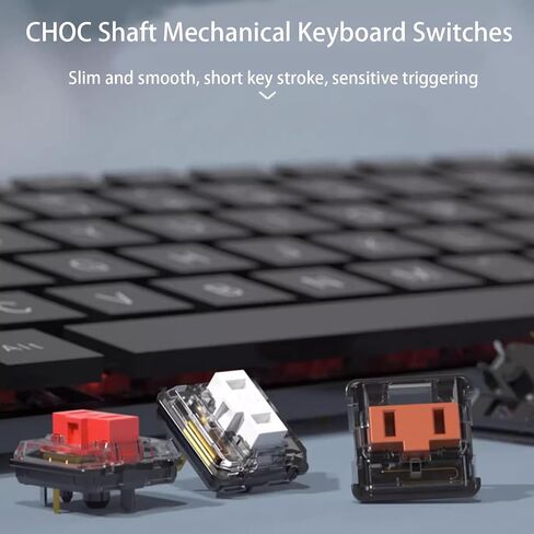 Kailh Low Profile RGB SMD Tactile Switch 1350 Chocolate Mechanical Keyboard Switch (Choc Brown 45pcs) in Saudi Arabia