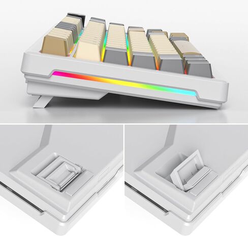 75 Percent Gasket Mounted Mechanical Keyboard Hot Swappable,Wired 87 Key TKL Mechanical Keyboard,RGB Backlit,Custom White Switch NKRO Gaming Keyboard Suitable for Win/Mac (Black) in Saudi Arabia
