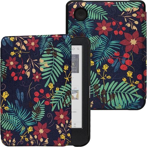 Ultra-Thin Case for Kobo Clara Colour/Clara BW/Clara 2E PU Leather Cover with Auto Wake & Sleep/Magnetic Closure fits 6 inch Kobo Calra (Model N367 / N365 / N506) (Gentleman Black) in Kuwait