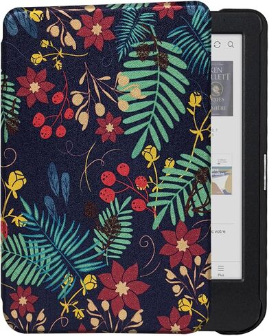 Ultra-Thin Case for Kobo Clara Colour/Clara BW/Clara 2E PU Leather Cover with Auto Wake & Sleep/Magnetic Closure fits 6 inch Kobo Calra (Model N367 / N365 / N506) (Gentleman Black) in Kuwait