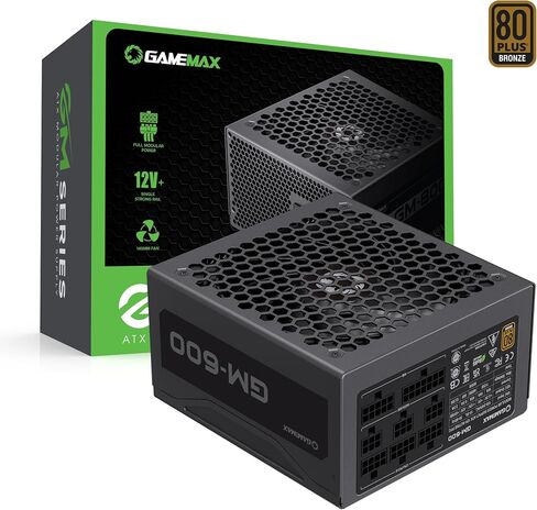 GAMEMAX GM Series Power Supply, Semi-Modular, 80 Plus Bronze, GM-500 Modular, Black in Saudi Arabia