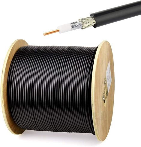 Superbat RG8X Coaxial Cable 100 ft Low Loss RG 8X 50 Ohm Coax Cable for CB Antenna Cable Cell Booster Lora Antenna Extension Cable Black in Saudi Arabia
