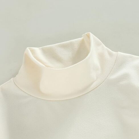 Newbron Baby Boy Girl Fall Winter Oneise Clothes Long Sleeve Turtleneck Solid Color Bodysuit Romper Casual Jumpsuit in Kuwait