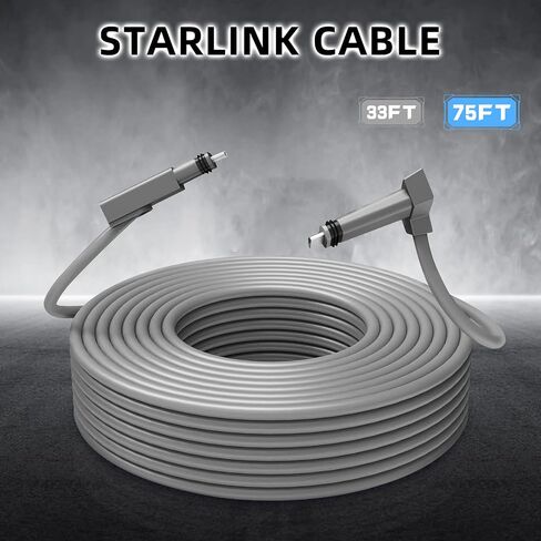 Starlink Cable - 33FT Starlink Cable for Starlink Rectangular Satellite V2, Replacement Extension Cable for Starlink, Waterproof Starlink Cables Extender Starlink Accessories in Saudi Arabia