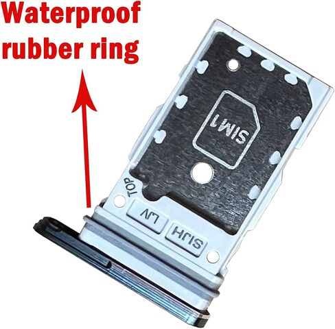 Dual SIM Card Tray Holder Slot Replacement for Samsung Galaxy S22 Ultra (Burgundy) Waterproof Rubber Ring and Card Pin in Saudi Arabia