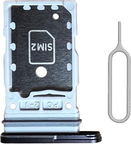 Dual SIM Card Tray Holder Slot Replacement for Samsung Galaxy S22 Ultra (Burgundy) Waterproof Rubber Ring and Card Pin in Saudi Arabia