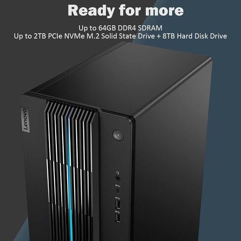 Lenovo 2023 Newest IdeaCentre 5 Gaming Desktop, Intel Core i7-12700 Processor, GeForce RTX 3060, 16GB RAM, 512GB SSD, 1TB HDD, USB Keyboard Mouse, Wi-Fi 6, Windows 11 Home, Bundle with JAWFOAL in Saudi Arabia