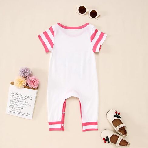 Infant Baby Girls Bodysuit Daddy's Girl Onesie Romper Flower Outfits Short Sleeve Jumpsuit 3-18M in Saudi Arabia