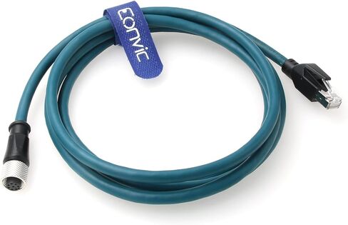 Eonvic M12 Ethernet Cable 8 Pin A Code Female to RJ45 Cat-7e Network High Flex Waterproof Cable Industrial Ethernet Automation Profibus Application (1M) in Saudi Arabia