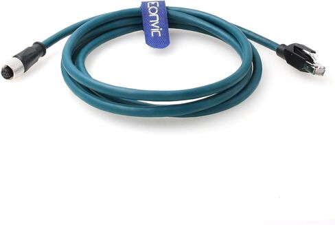 Eonvic M12 Ethernet Cable 8 Pin A Code Female to RJ45 Cat-7e Network High Flex Waterproof Cable Industrial Ethernet Automation Profibus Application (1M) in Saudi Arabia