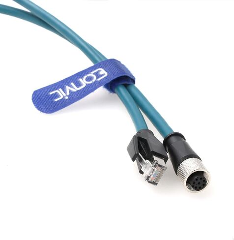 Eonvic M12 Ethernet Cable 8 Pin A Code Female to RJ45 Cat-7e Network High Flex Waterproof Cable Industrial Ethernet Automation Profibus Application (1M) in Saudi Arabia