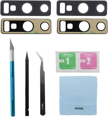 Original OEM Rear Back Camera Glass Lens Replacement for Samsung Galaxy Note 9 N960F N960U (All Carriers) with Adhesive Preinstalled Includes Repair Tools Set (2pcs Camera Glass) (Black) in Kuwait