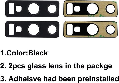 Original OEM Rear Back Camera Glass Lens Replacement for Samsung Galaxy Note 9 N960F N960U (All Carriers) with Adhesive Preinstalled Includes Repair Tools Set (2pcs Camera Glass) (Black) in Kuwait
