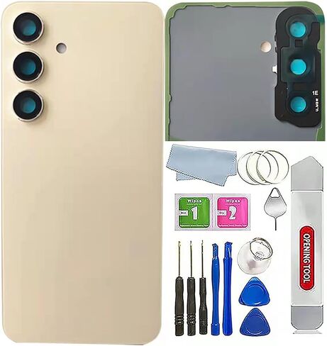 Galaxy S24 Back Glass Cover Replacement Waterproof Housing Door with Camera Glass Lens and Tape Parts for Samsung Galaxy S24 All Versions +Tools (Black) in Saudi Arabia