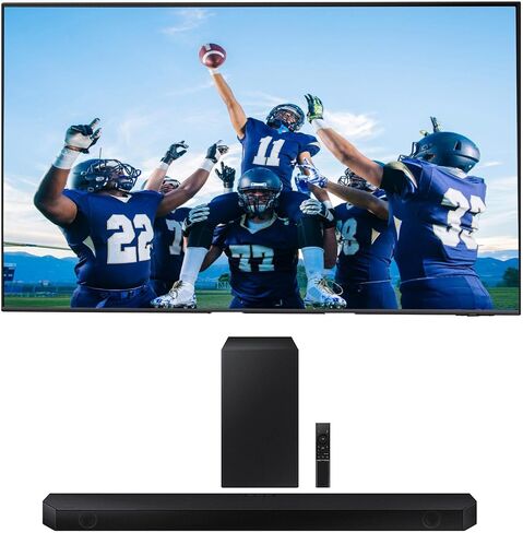 SAMSUNG QN55Q70CAFXZA 55" QLED 4K Quantum HDR Dual LED Smart TV with a HW-B550 2.1ch Soundbar and Subwoofer with Dolby Audio (2023)(Used) in Saudi Arabia