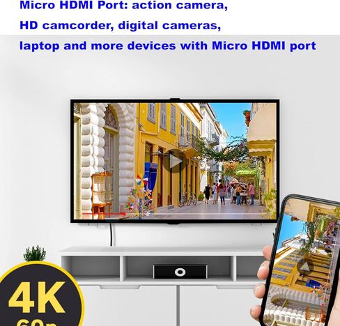 كابل HDMI صغير بطول 75 قدم إلى HDMI، موسع كابل HDMI 4K60HZ مع معزز إشارة مدمج، كابل HDMI V2.0 مع دعم التعادل HDR in Kuwait