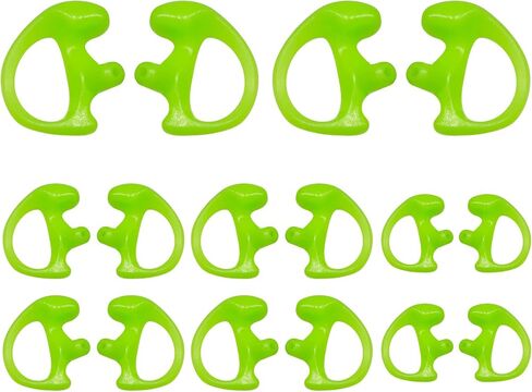 Universal Replacement Insert Silicone Soft Earmold for Baofeng Motorola Kenwood Retevis Midland Two Way Radios Headset (Black, 8 Pair, Large_2 Pair; Medium_4 Pair; Small_ 2 Pair) in Saudi Arabia