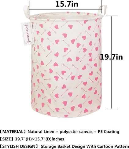 QUEENLALA Large Storage Basket,Laundry Hamper/Bathroom/Home Decor/Collapsible Round Storage Bin,Boys and Girls Hamper/Boxes/Clothing(Color Unicorn) in Saudi Arabia