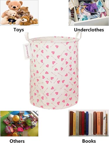 QUEENLALA Large Storage Basket,Laundry Hamper/Bathroom/Home Decor/Collapsible Round Storage Bin,Boys and Girls Hamper/Boxes/Clothing(Color Unicorn) in Saudi Arabia