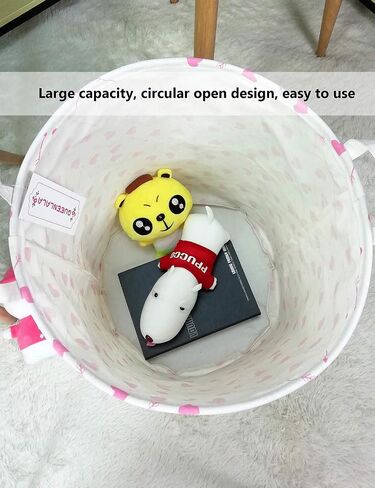 QUEENLALA Large Storage Basket,Laundry Hamper/Bathroom/Home Decor/Collapsible Round Storage Bin,Boys and Girls Hamper/Boxes/Clothing(Color Unicorn) in Saudi Arabia