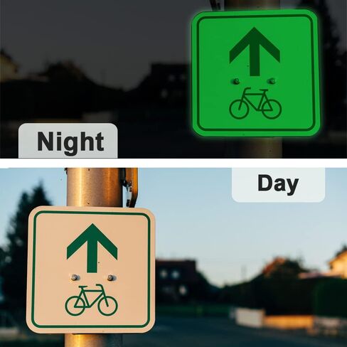A4 8.27" x 11.7" Glow in The Dark Cold Laminating Film, PET Protective Film for Photos, Outdoor Posters, Billboards, Signs, Files, Specimen, Cards etc (5 Sheets, Green Glow) in Saudi Arabia