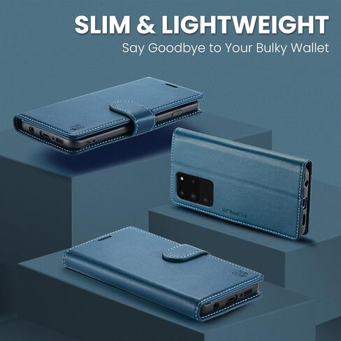 for Samsung Galaxy S20 Ultra 6.9"(NON S20/S20+) Wallet Case with RFID Blocking Credit Card Holder, PU Leather Flip Kickstand Shockproof Cover Women Men for Samsung S20 Ultra Phone case(Black) in Saudi Arabia
