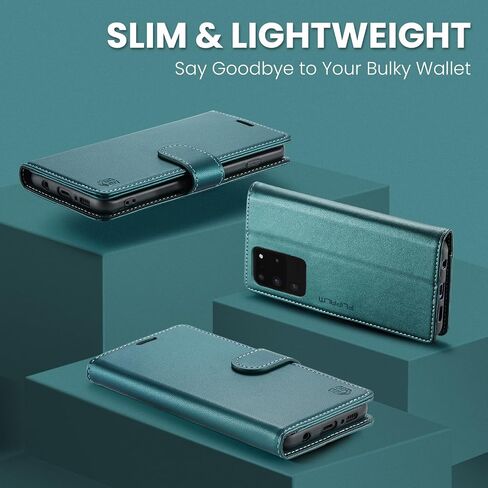 for Samsung Galaxy S20 Ultra 6.9"(NON S20/S20+) Wallet Case with RFID Blocking Credit Card Holder, PU Leather Flip Kickstand Shockproof Cover Women Men for Samsung S20 Ultra Phone case(Black) in Saudi Arabia