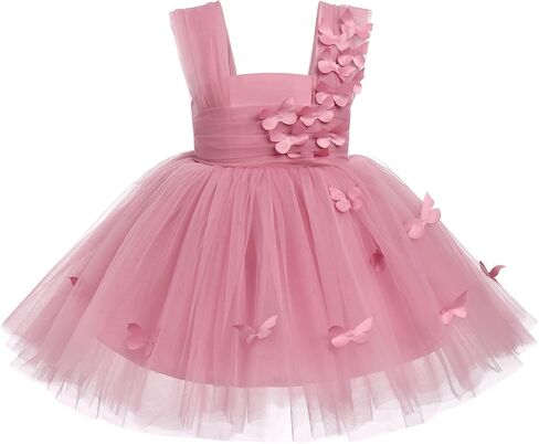 Toddler Baby Flower Girls Sequins Bowknot High Low Tutu Dress Petal Lace Princess Pageant Wedding Birthday Party Dress in Saudi Arabia