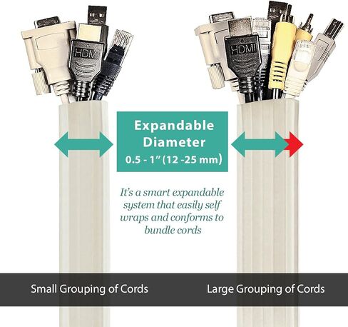 UTW-FCW12-BK 12-Feet Flexi Cable Wrap, Black in Saudi Arabia